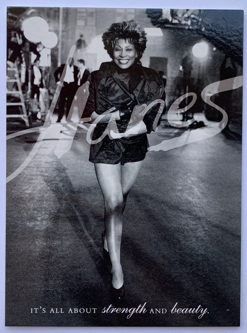 Tina Turner 1996 Hanes Postcard "Its All About Strength and Beauty"