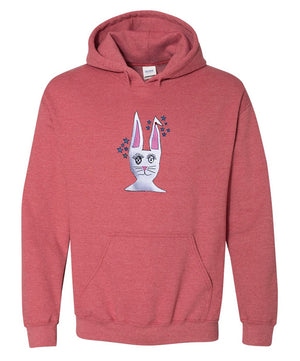 Trouble Bunny, Embroidered Hoodie by Nature Girl Industries