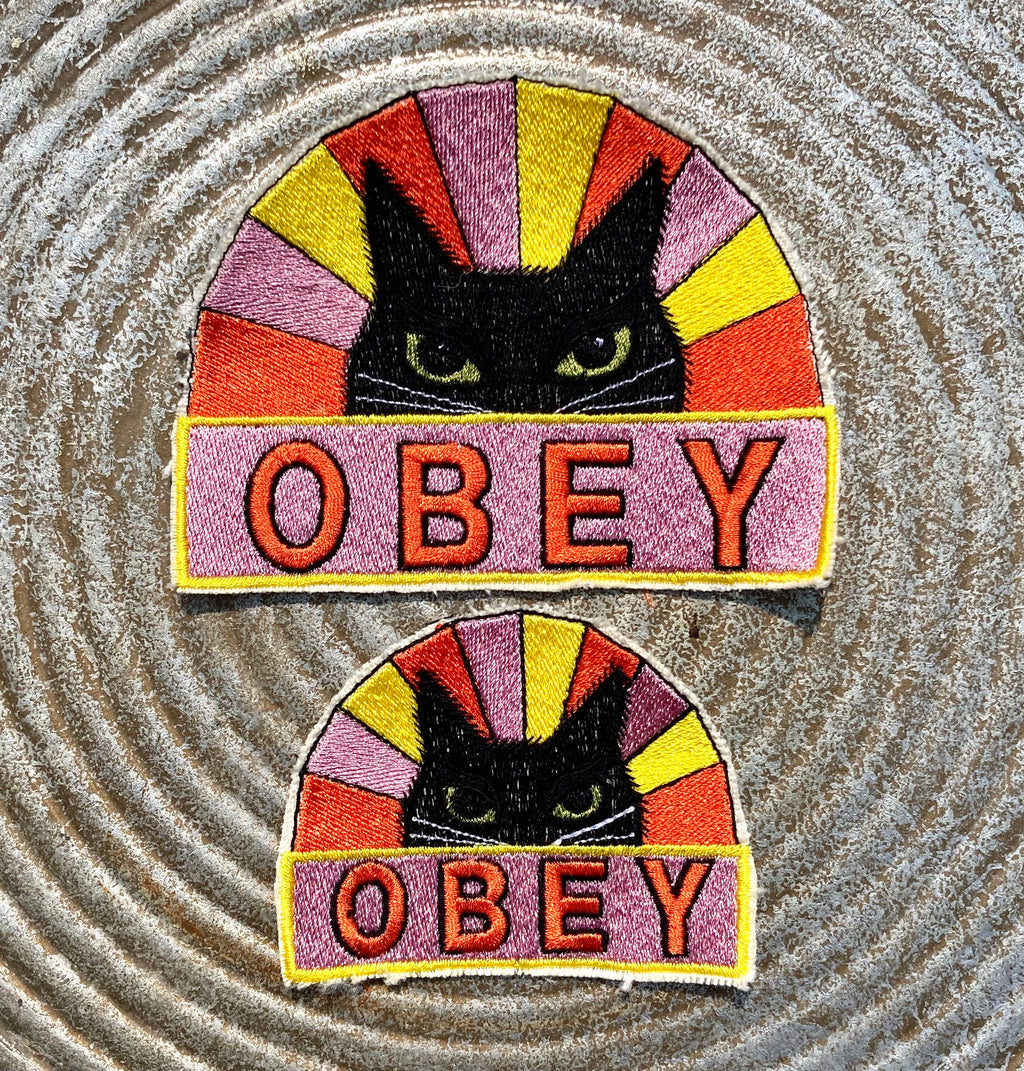 Obey the Pussycat Embroidered Patch