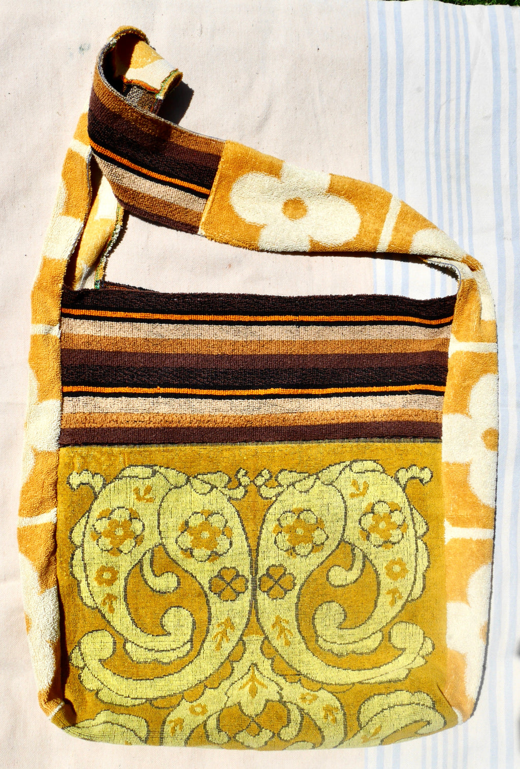 Upcycled, Vintage Towel Beach Bag - Designed by CFLO