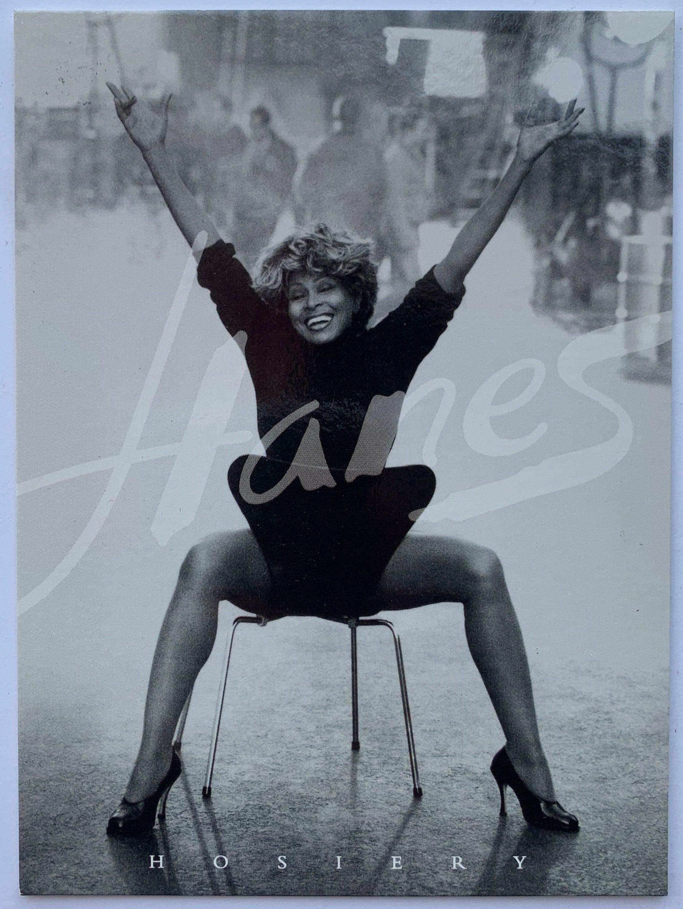 Tina Turner 1996 Posed On Chair Hanes Postcard