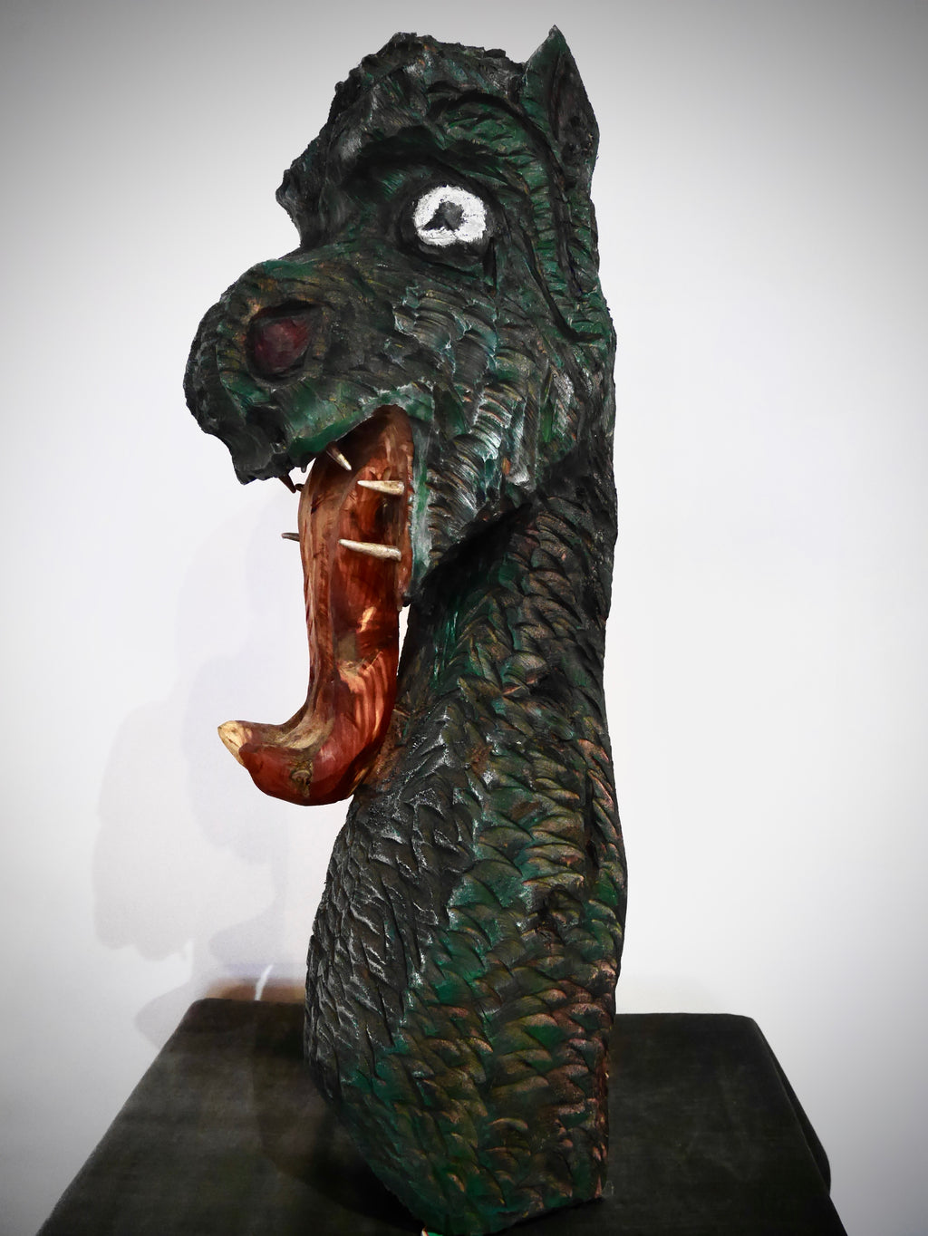 Black Walnut Carved Dragon!
