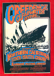 Bill Graham presents, 1969 Creedence Clearwater Revival Concert Postcard