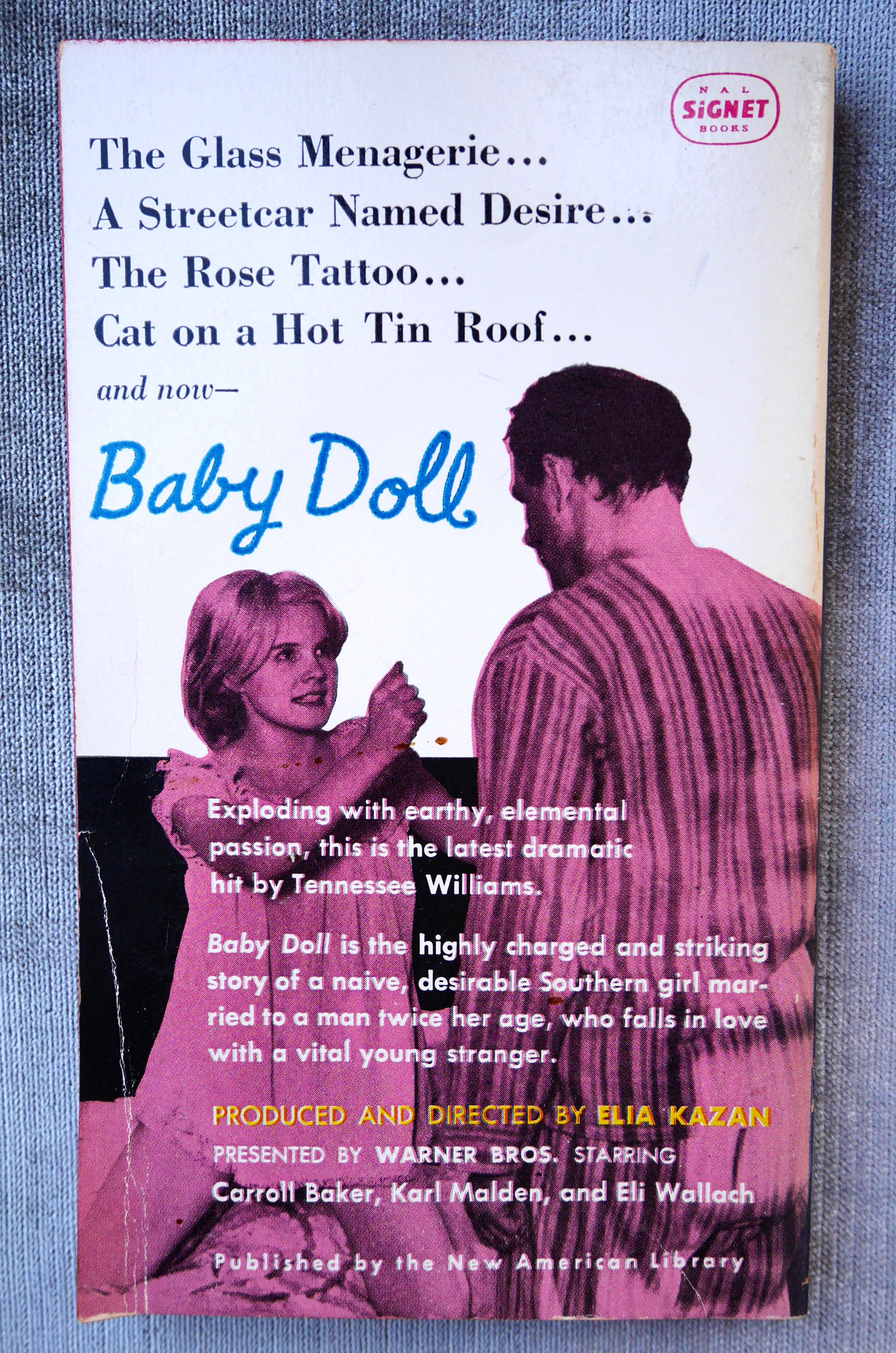 Tennessee Williams, Baby Doll, Signet Books, 1956, Movie Tie-In Paperback