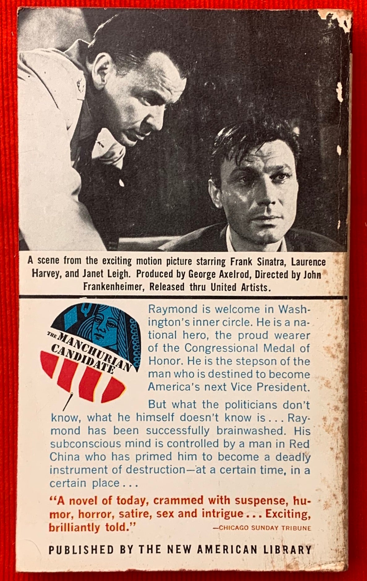 1962 Manchurian Candidate Signet Paperback Movie Tie-In Frank Sinatra