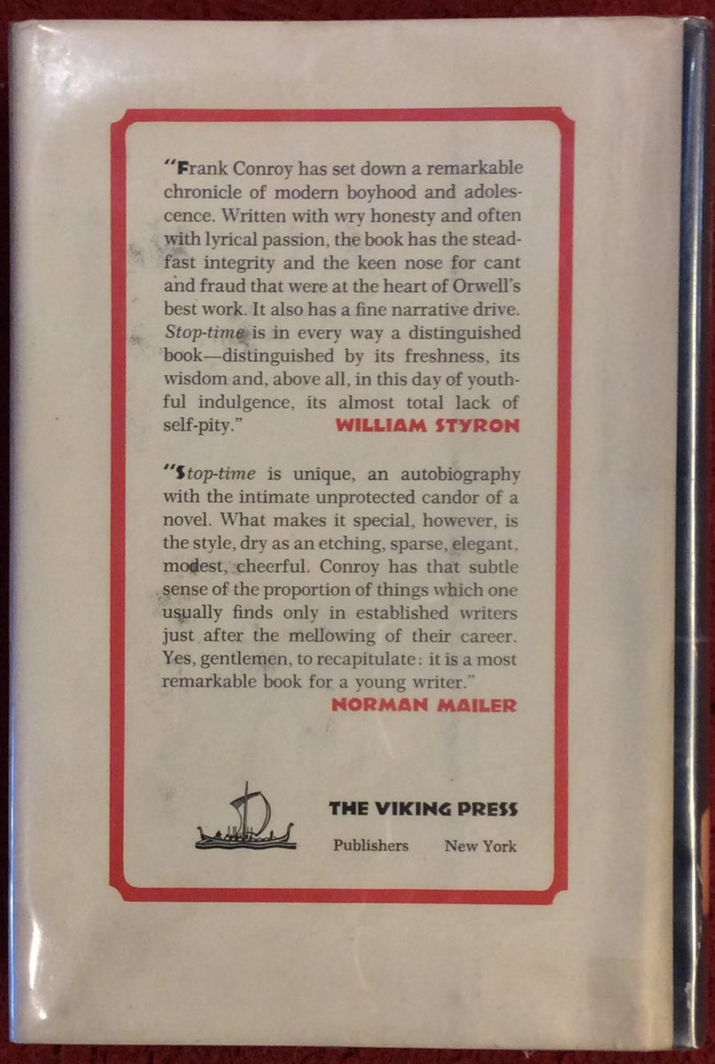 Stop-Time, Frank Conroy, 1967, Viking Press * – Center For Lost Objects