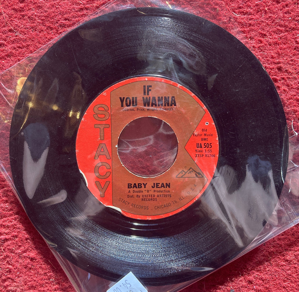 Baby Jean If You Wanna/Oh Johnny 7" 45rpm 1962 Stacy Records UA 505